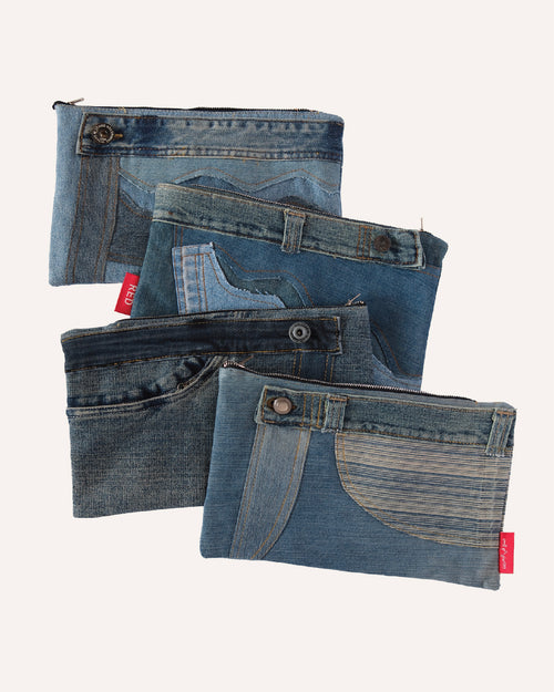 Denim clutch