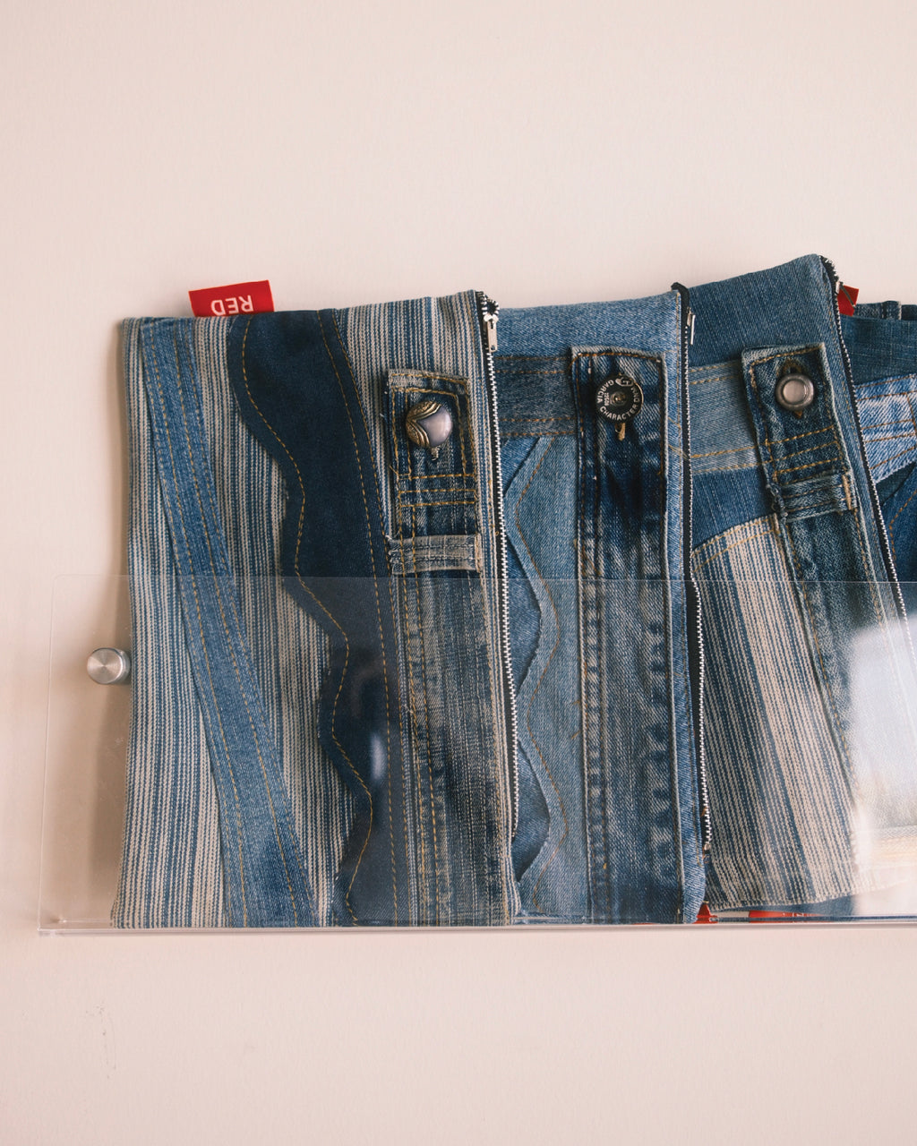 Denim clutch