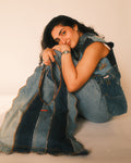 Denim shoulder bag
