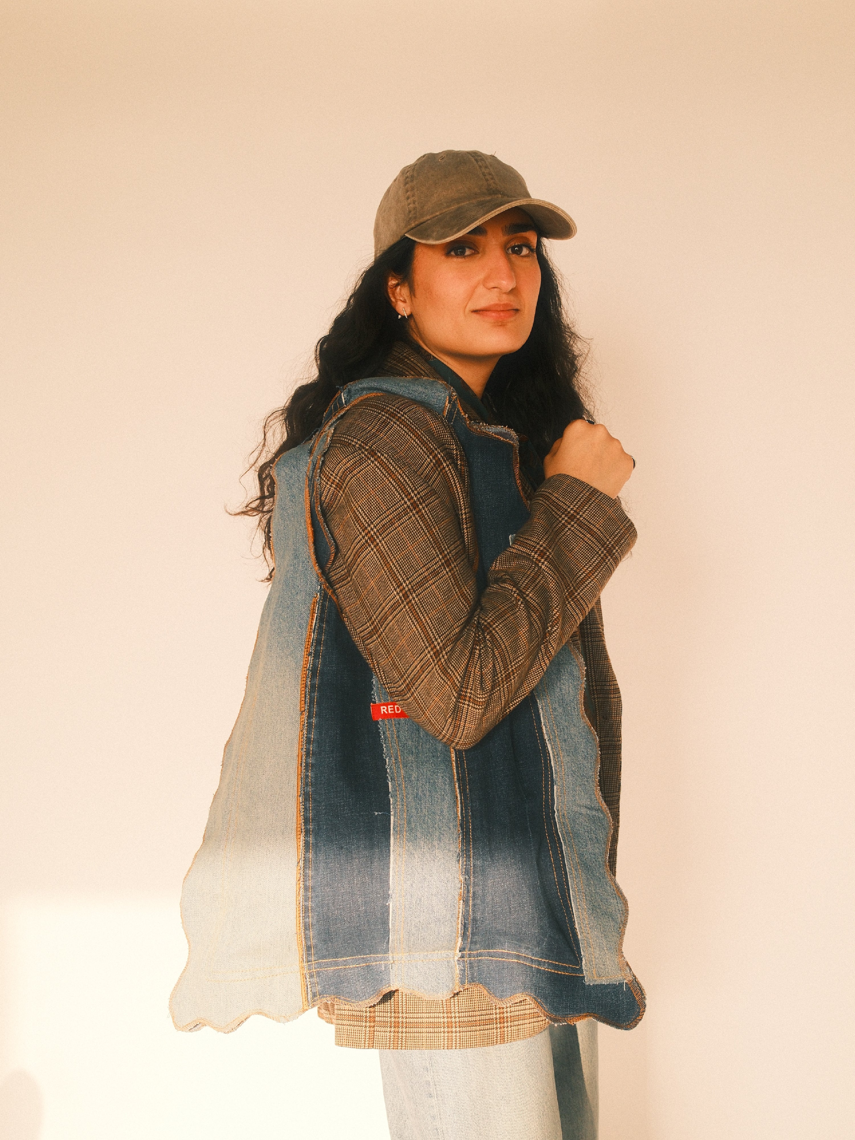 Denim shoulder bag