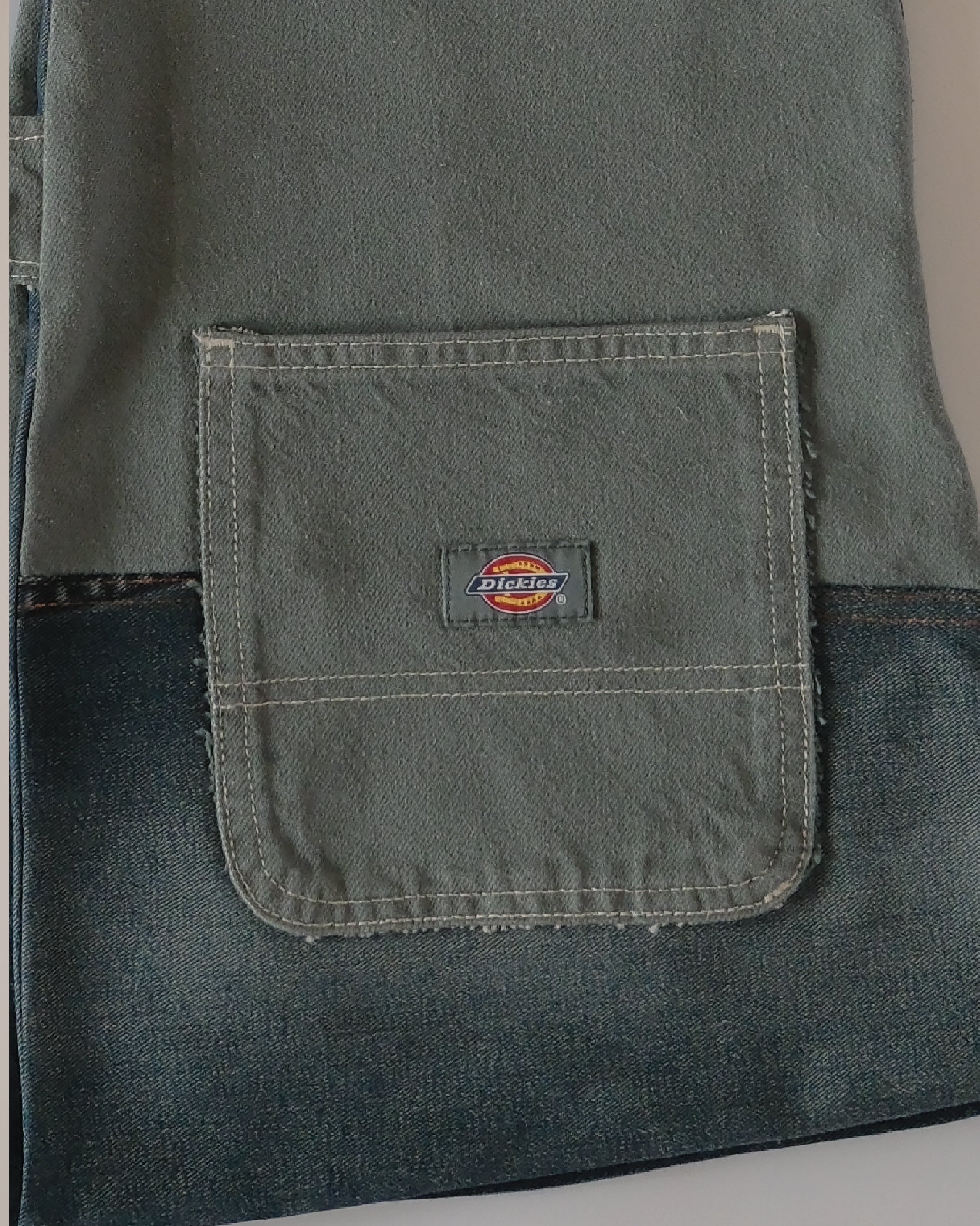 Denim half vestie