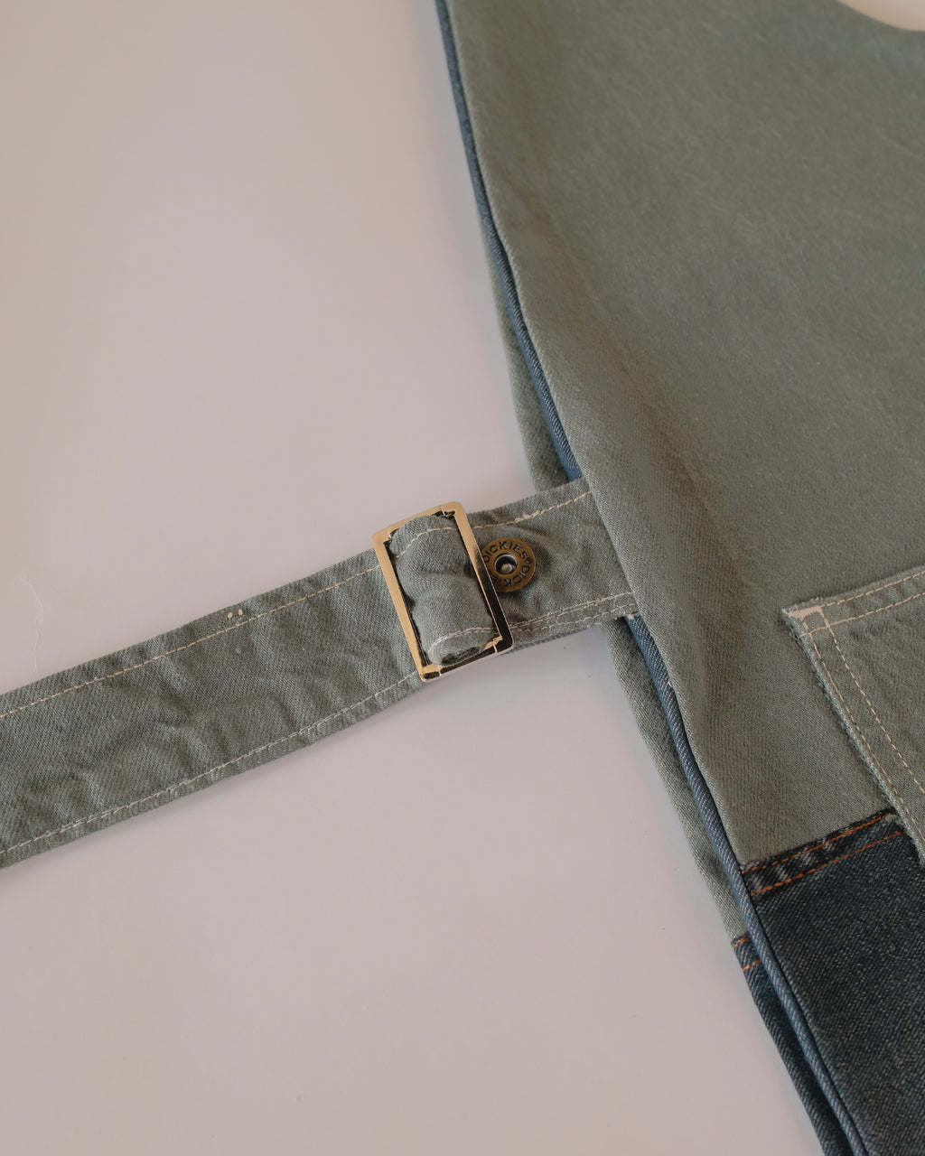 Denim half vestie