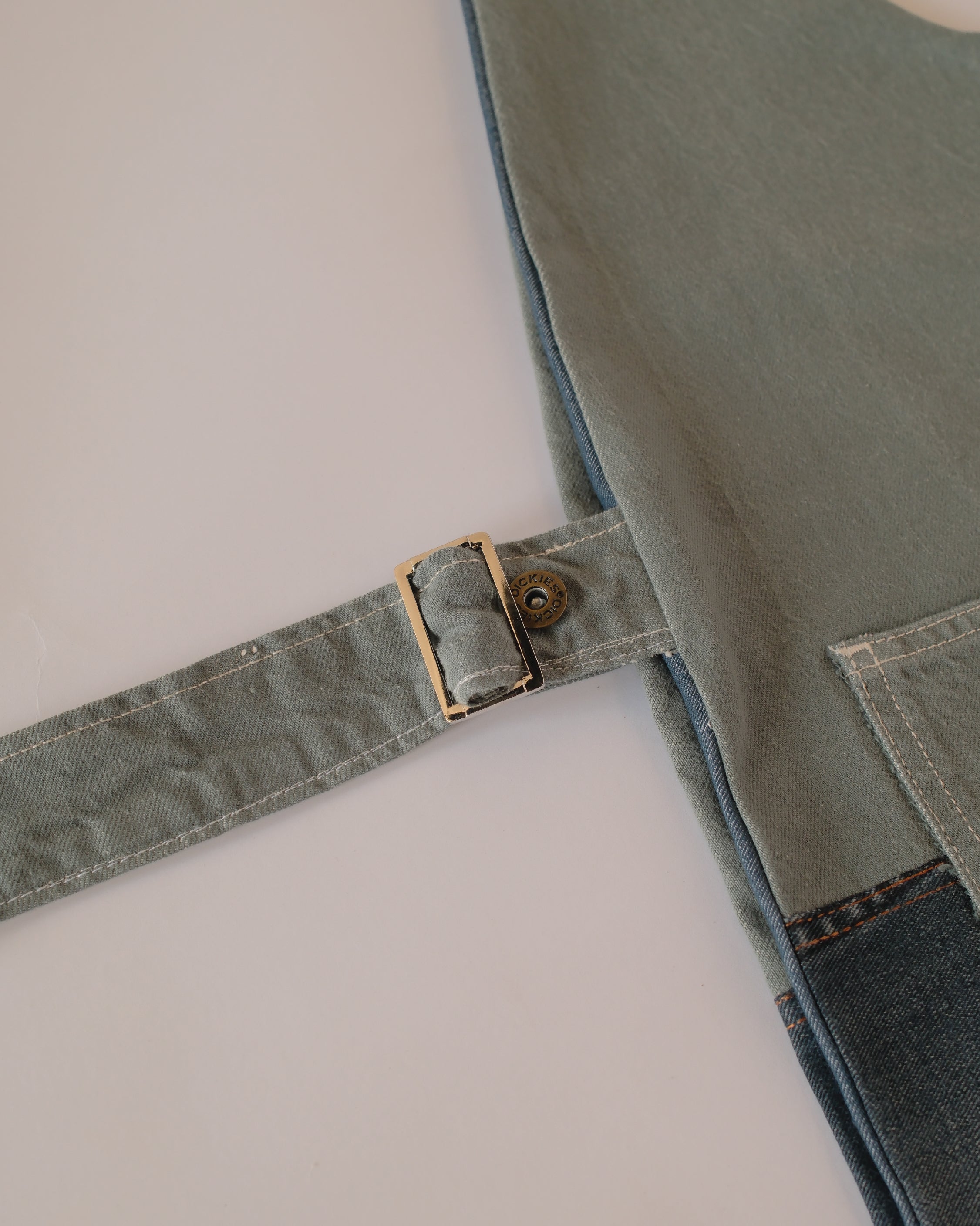 Denim half vestie