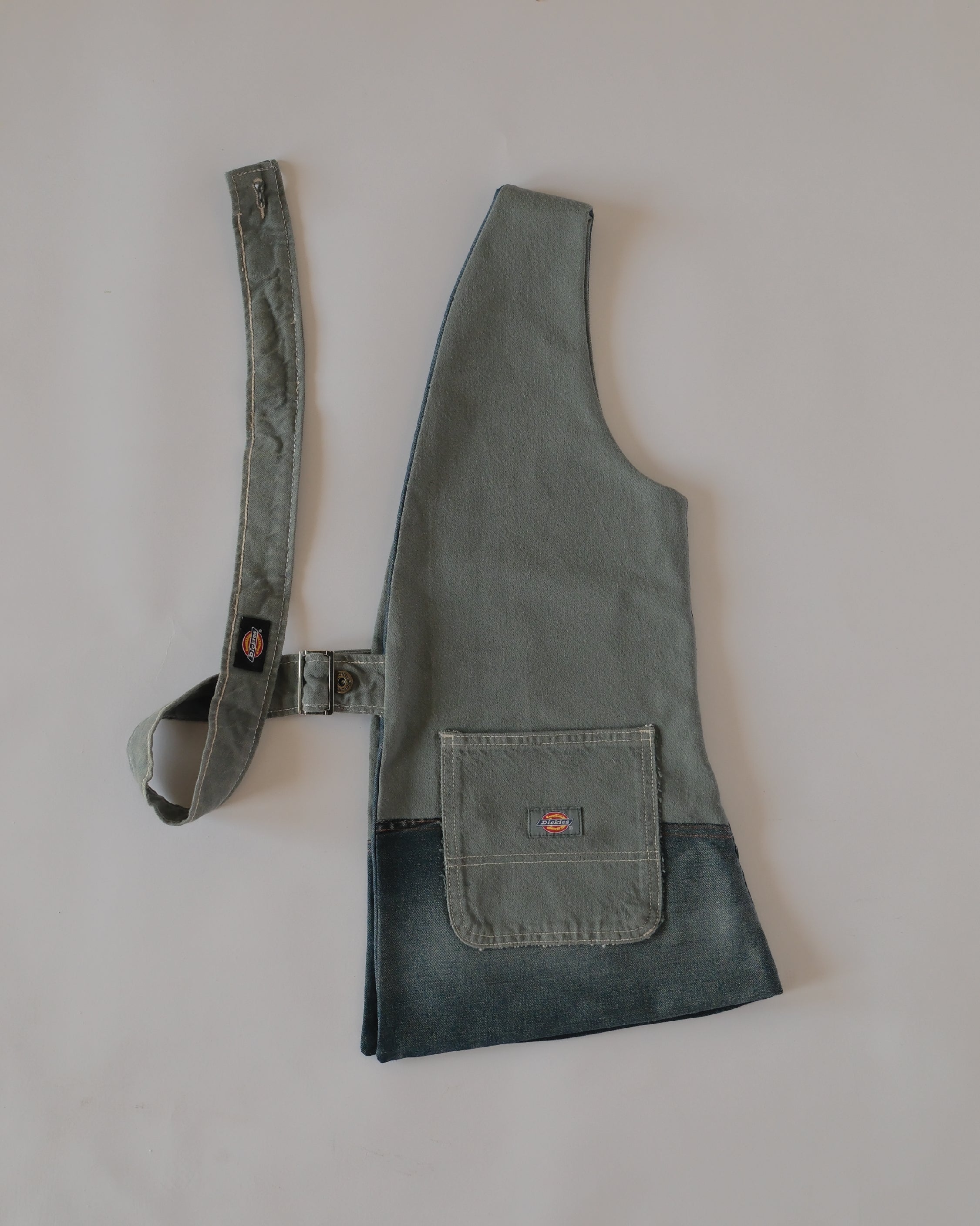 Denim half vestie