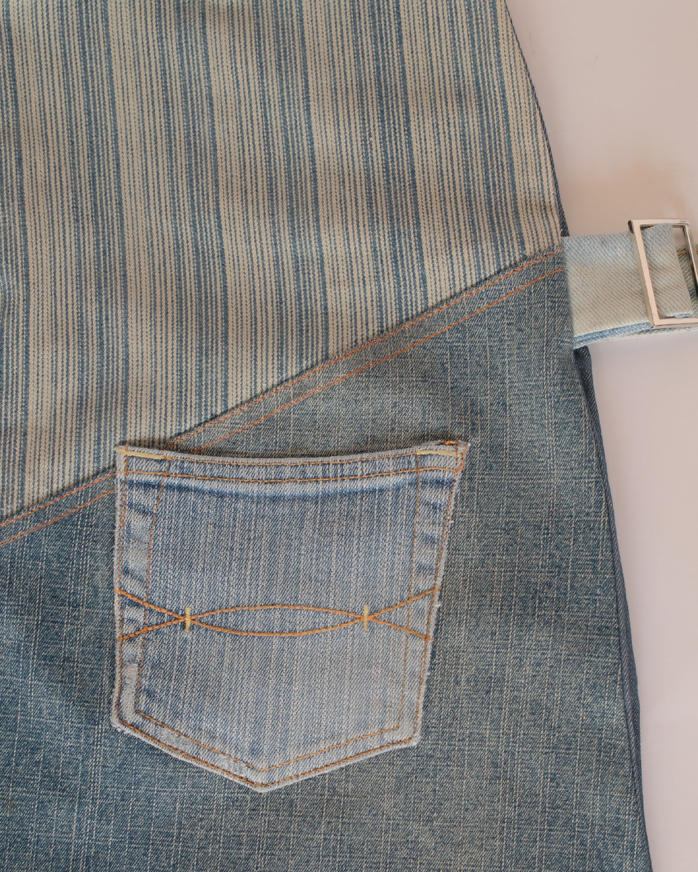 Denim half vestie