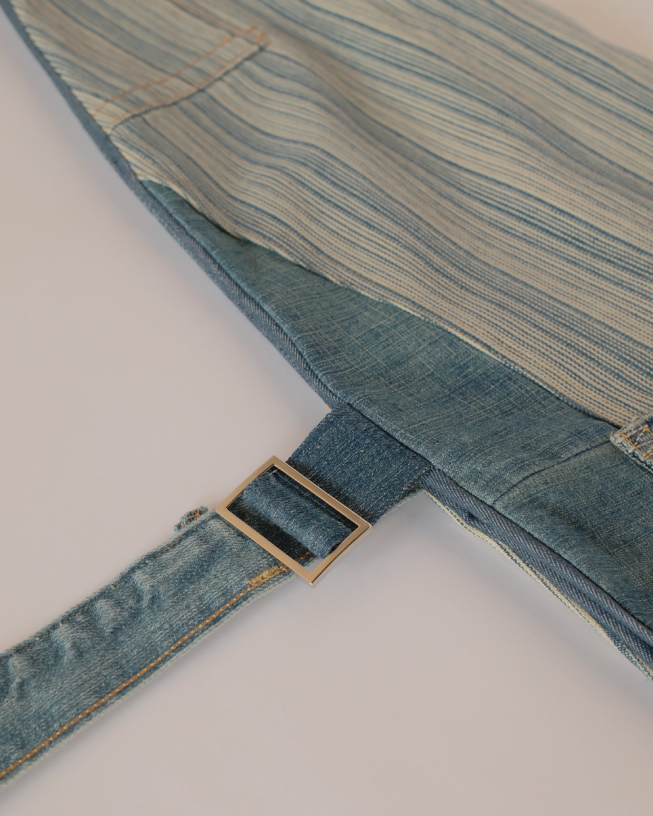 Denim half vest