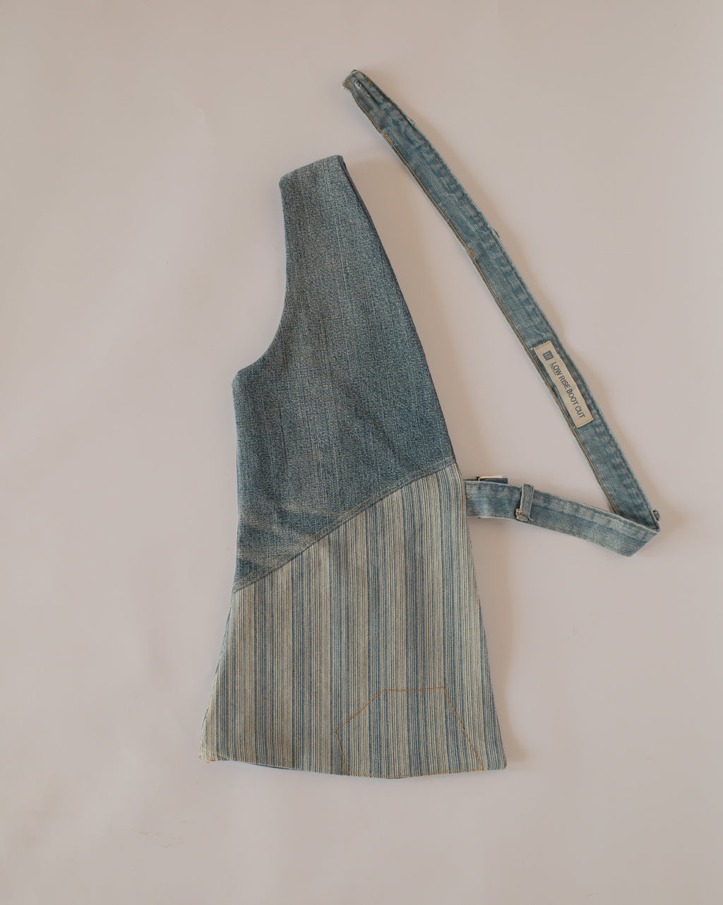 Denim half vest