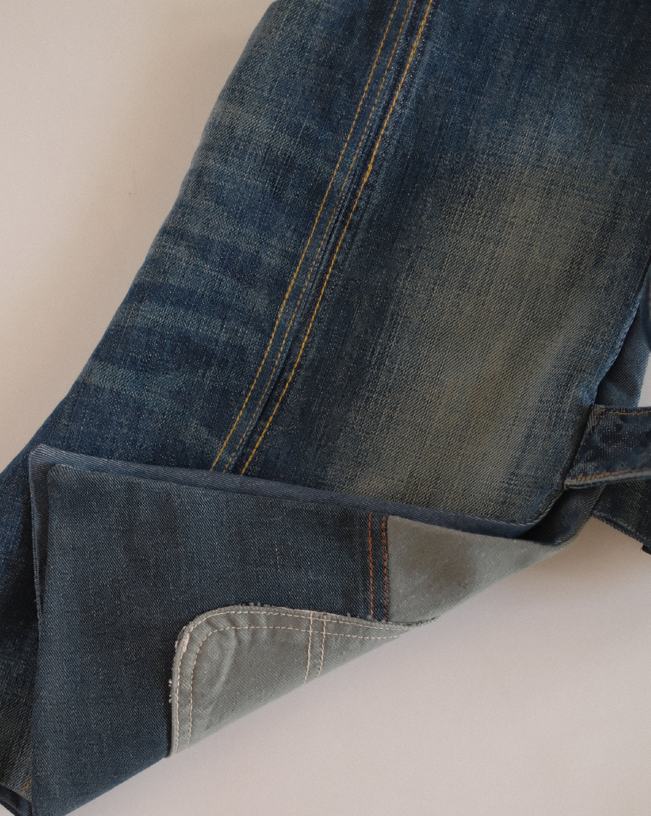 Denim half vestie