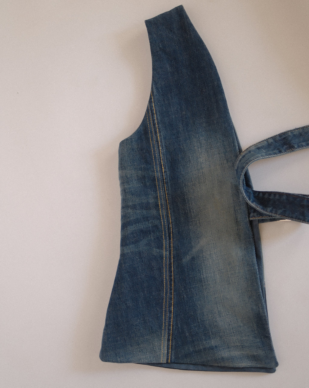 Denim half vestie