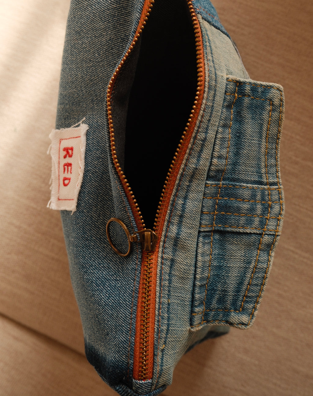Denim pouch