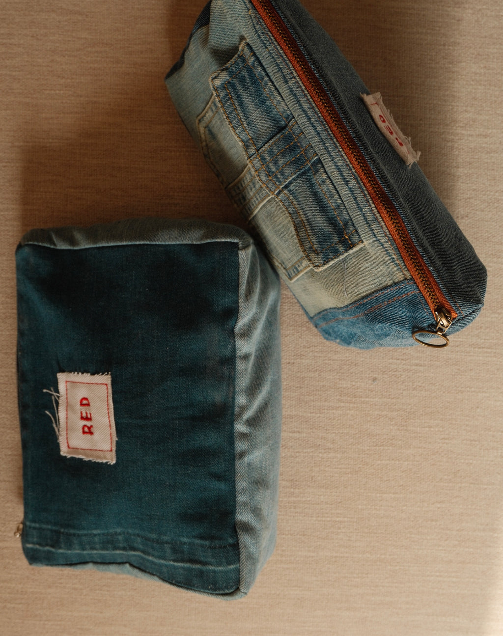 Denim pouch