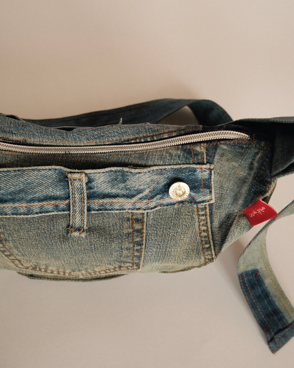 Denim cross bag