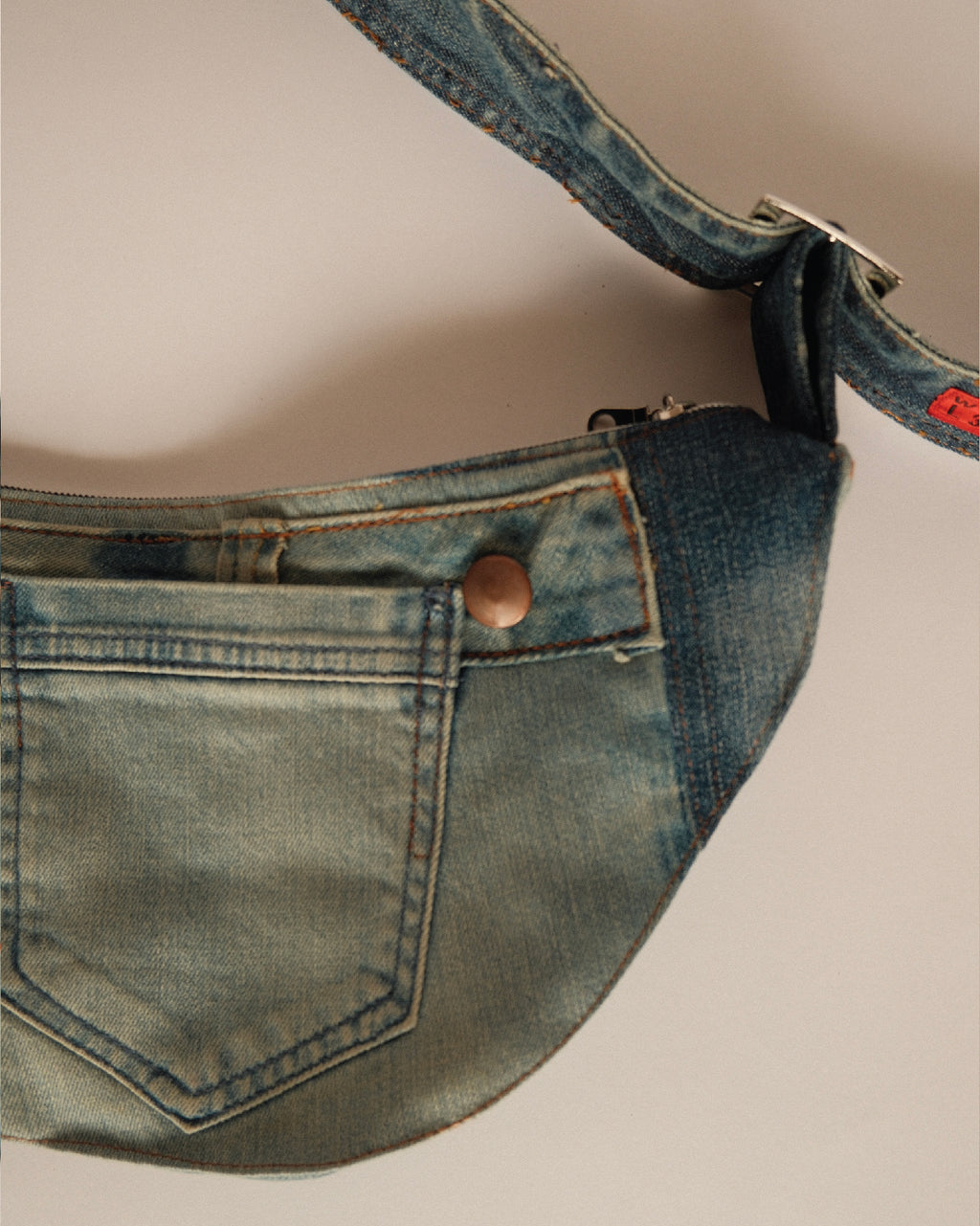Denim cross bag
