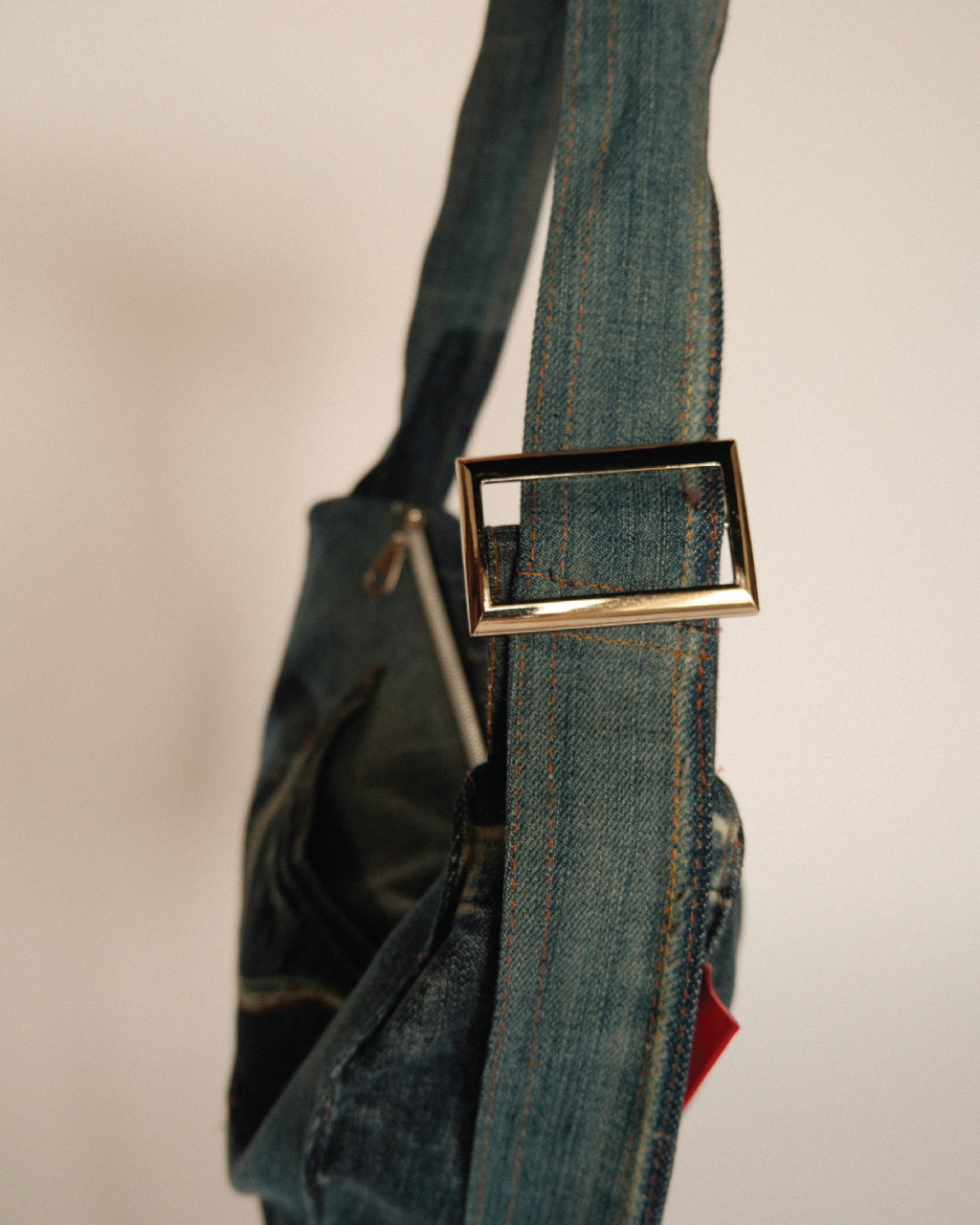 Denim cross bag