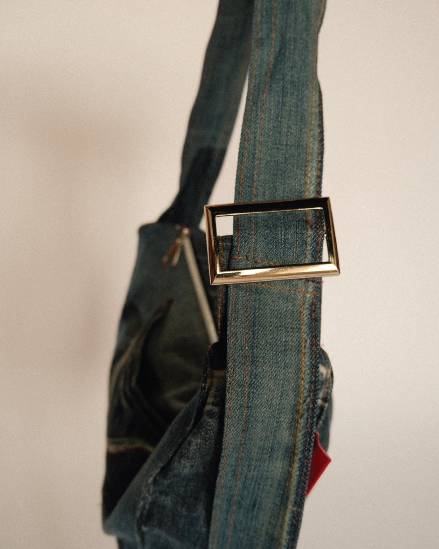 Denim cross bag