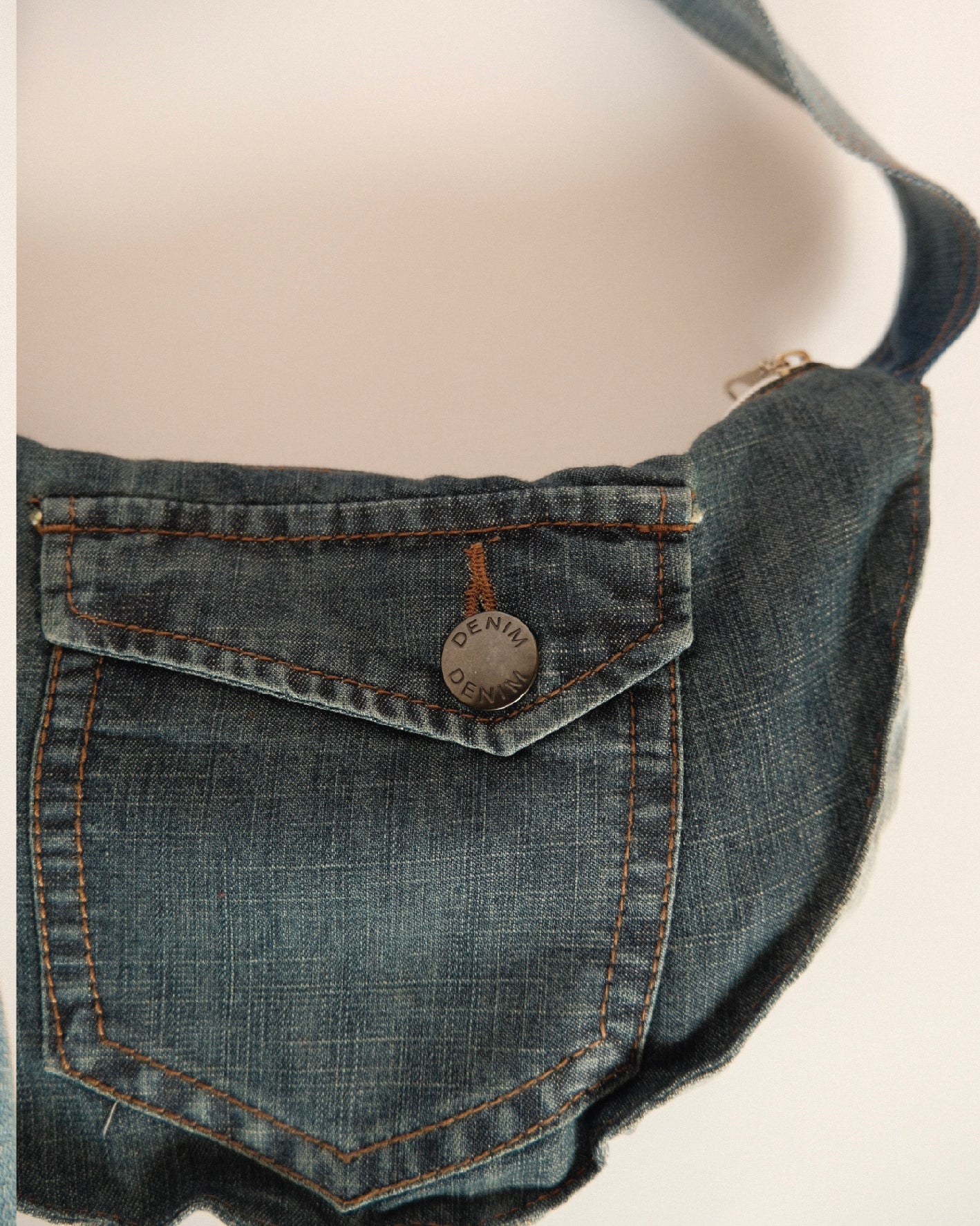Denim cross bag